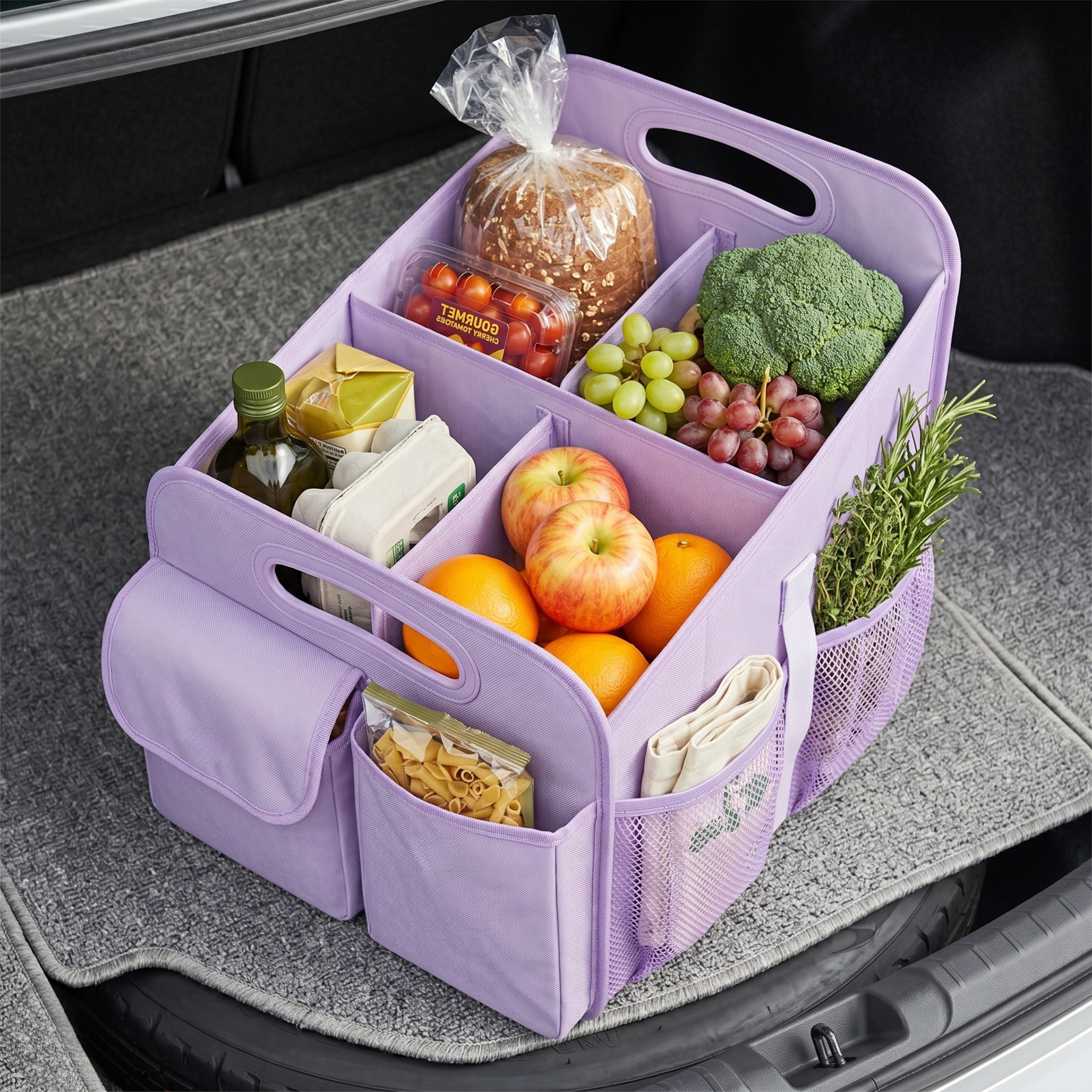Collapsible Car Trunk Organizer 52L Oxford Cloth Cargo Storage Bin