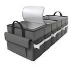 Collapsible Car Trunk Organizer with Leak-Resistant Cooler Compartment