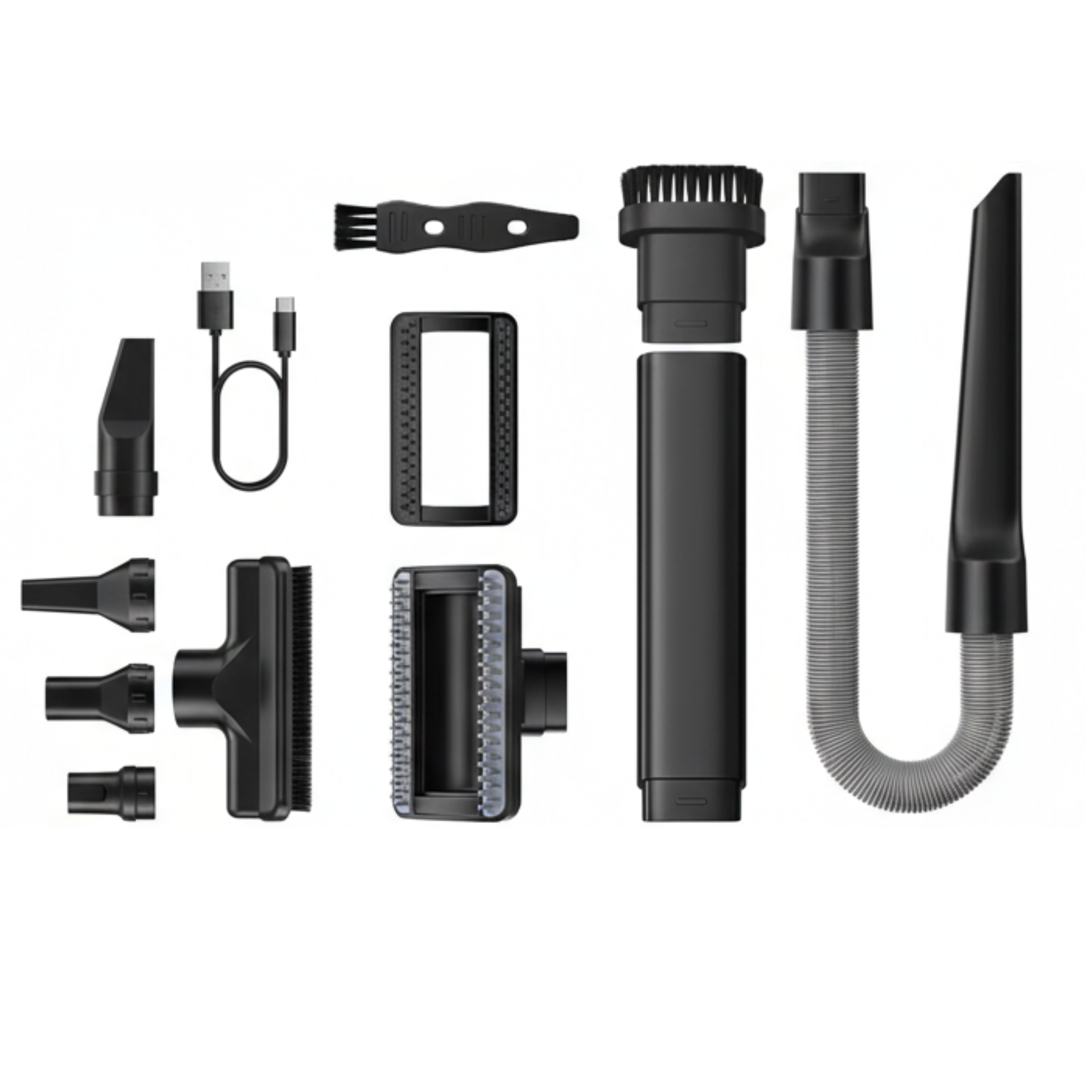 Cordless 4-in-1 Car Vacuum USB-C Charge, 19 kPa, HEPA, 120 mL