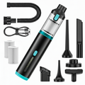 Cordless Handheld Car Vacuum 4-in-1 Suction Blower Inflator USB-C