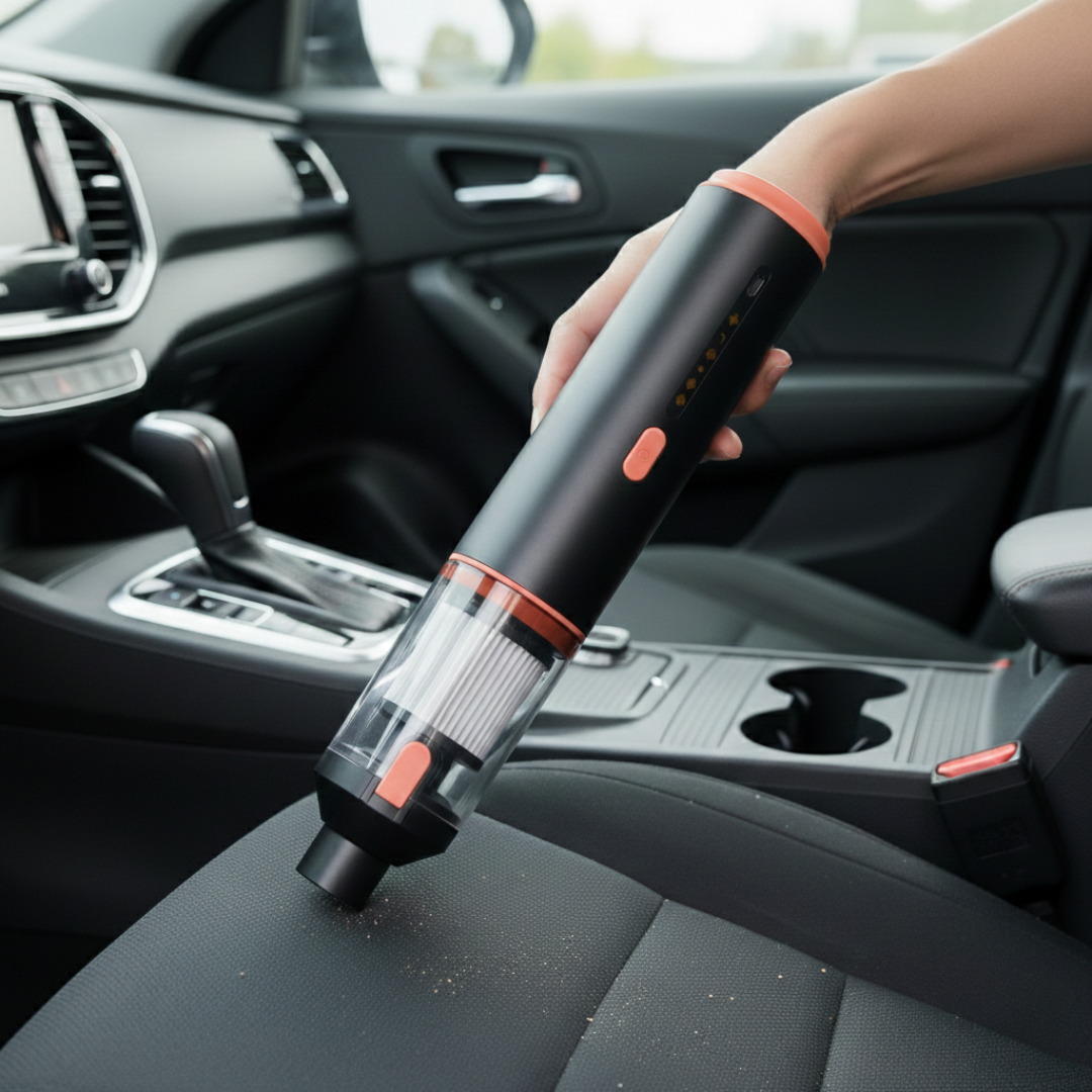 Cordless Handheld Car Vacuum 4-in-1 Suction Blower Inflator USB-C