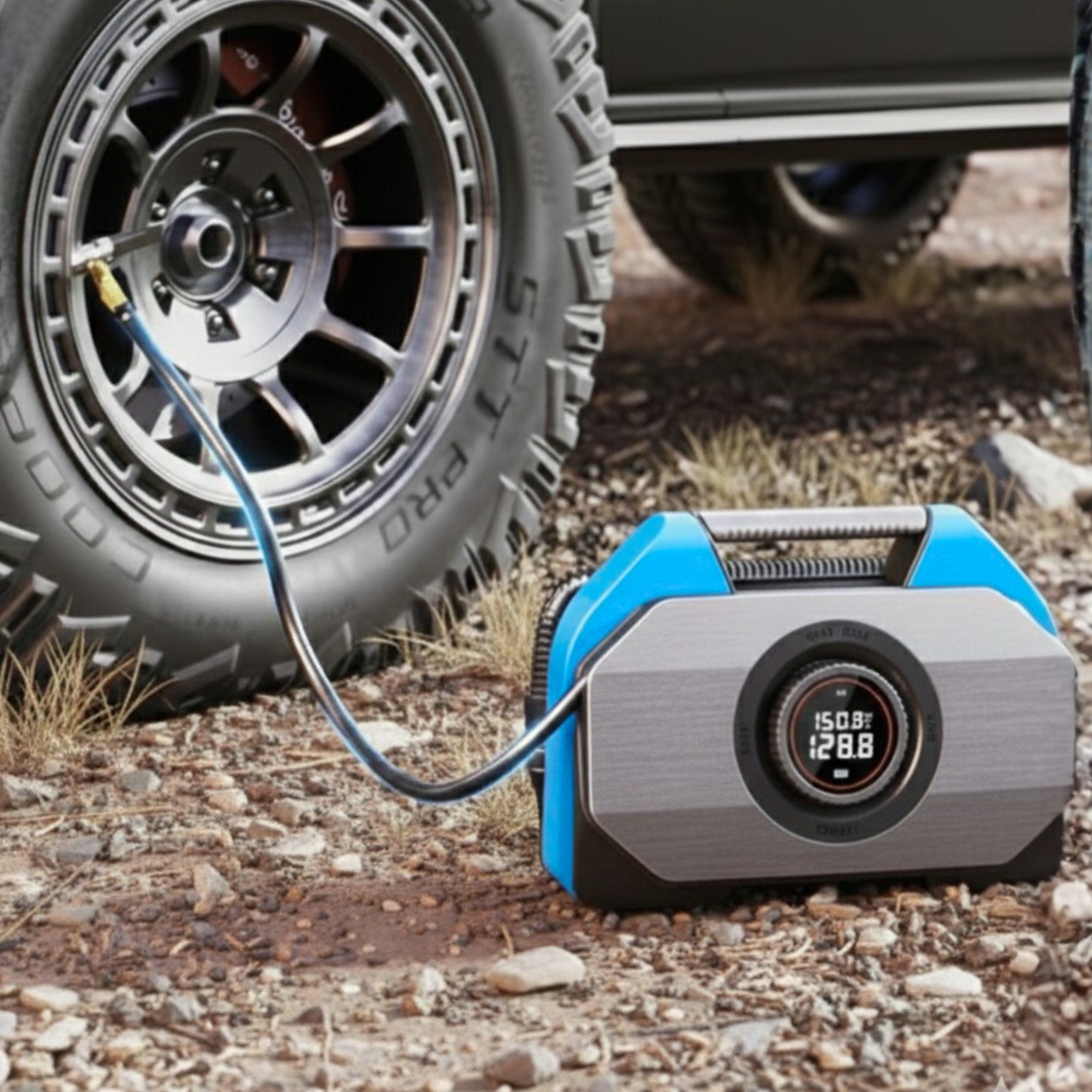 Cordless Tire Inflator Air Compressor Dual Cylinder 160 PSI Max