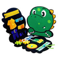 Dinosaur-Themed Sensory Busy Board with Gears, Zippers & Buttons