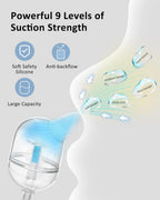 Electric Baby Nasal Aspirator with 9 Suction Levels, Night Light