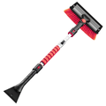 Extendable Windshield Snow Brush Ice Scraper with Squeegee, Foam Grip