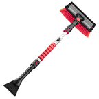 Extendable Windshield Snow Brush Ice Scraper with Squeegee, Foam Grip