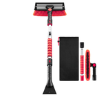 Extendable Windshield Snow Brush Ice Scraper with Squeegee, Foam Grip