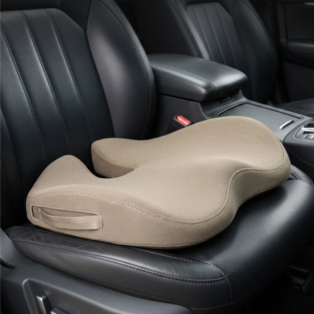 Extra Large Car Seat Cushion Memory Foam with Anti Slip Bottom