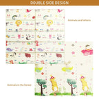 Foldable Baby Play Mat with Reversible Prints and Waterproof Surface