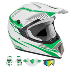 Full Face Dirt Bike Helmet with Goggles and Gloves ATV Motorcycle Gear