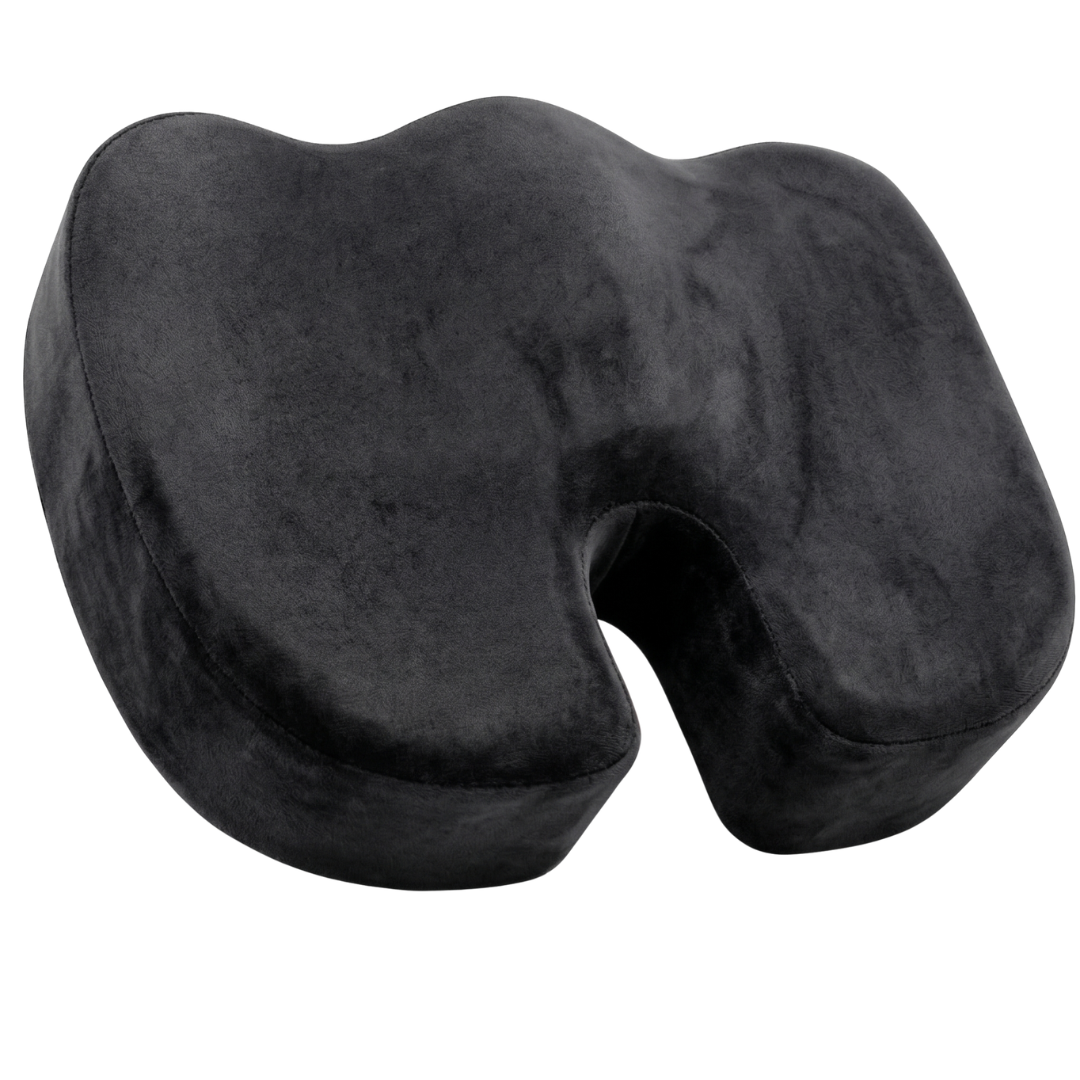 Gel Memory Foam Seat Cushion with U-Shape Cutout and Anti-Slip Base