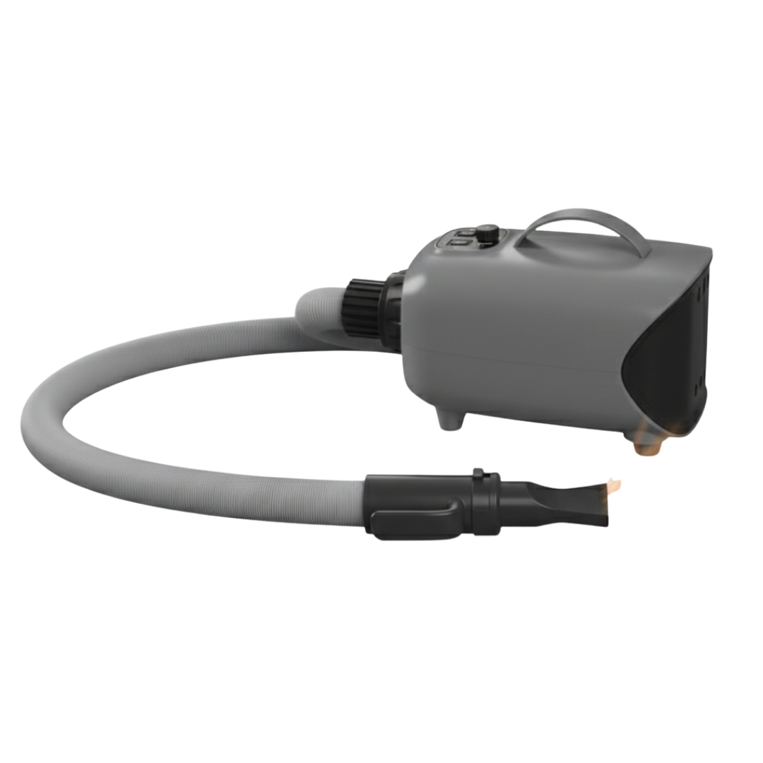 High Velocity Pet Hair Dryer with Adjustable Heat and 3 Nozzles