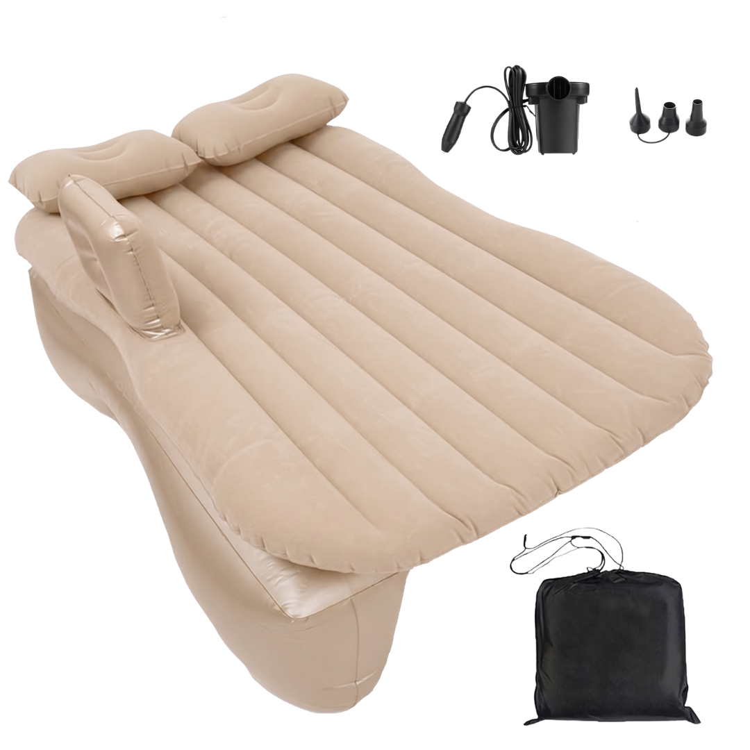 Inflatable Car Back Seat Air Mattress Bed with 12V Pump for SUV