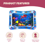 Inflatable Tummy Time Water Mat for Babies, 26×20in Sensory Surface