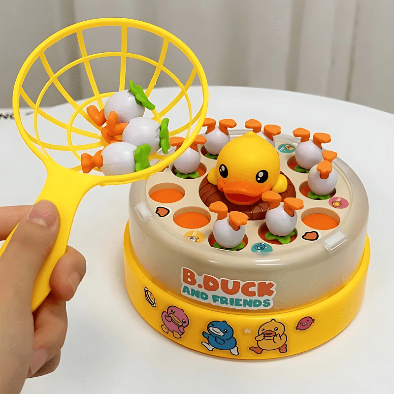 Interactive Duck Catching Game with Popping Action and Music