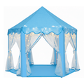 Kids Castle Play Tent with Mesh Curtains and Star String Lights