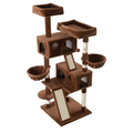Large Indoor Cat Tree Tower with Plush Perches and Scratching Posts