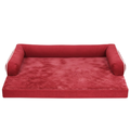Large Pet Bed with Memory Foam, Bolstered Sides, and Removable Cover
