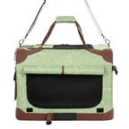 Large Soft Pet Carrier With Foldable Frame and Seatbelt Loops