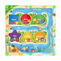 Magnetic Color Shape and Number Maze Toy for Kids with Wooden Board