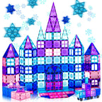 Magnetic Tiles Set 100PCS, Girls Building Blocks Toy 3D Castle