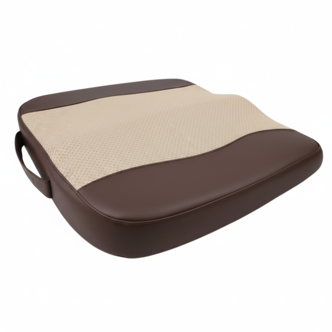 Memory Foam Car Seat Cushion with Anti-Slip Base, 18 x 17 in
