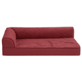 Memory Foam Pet Bed with L-Shaped Bolster and Removable Cover
