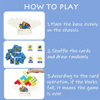 Montessori Balance Game with Tetromino Shapes and Rotating Base
