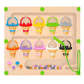 Montessori Magnetic Color & Number Maze Board, Ages 3–6