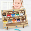 Montessori Magnetic Maze Toy with Beads, Colour Sorting Board Toddlers