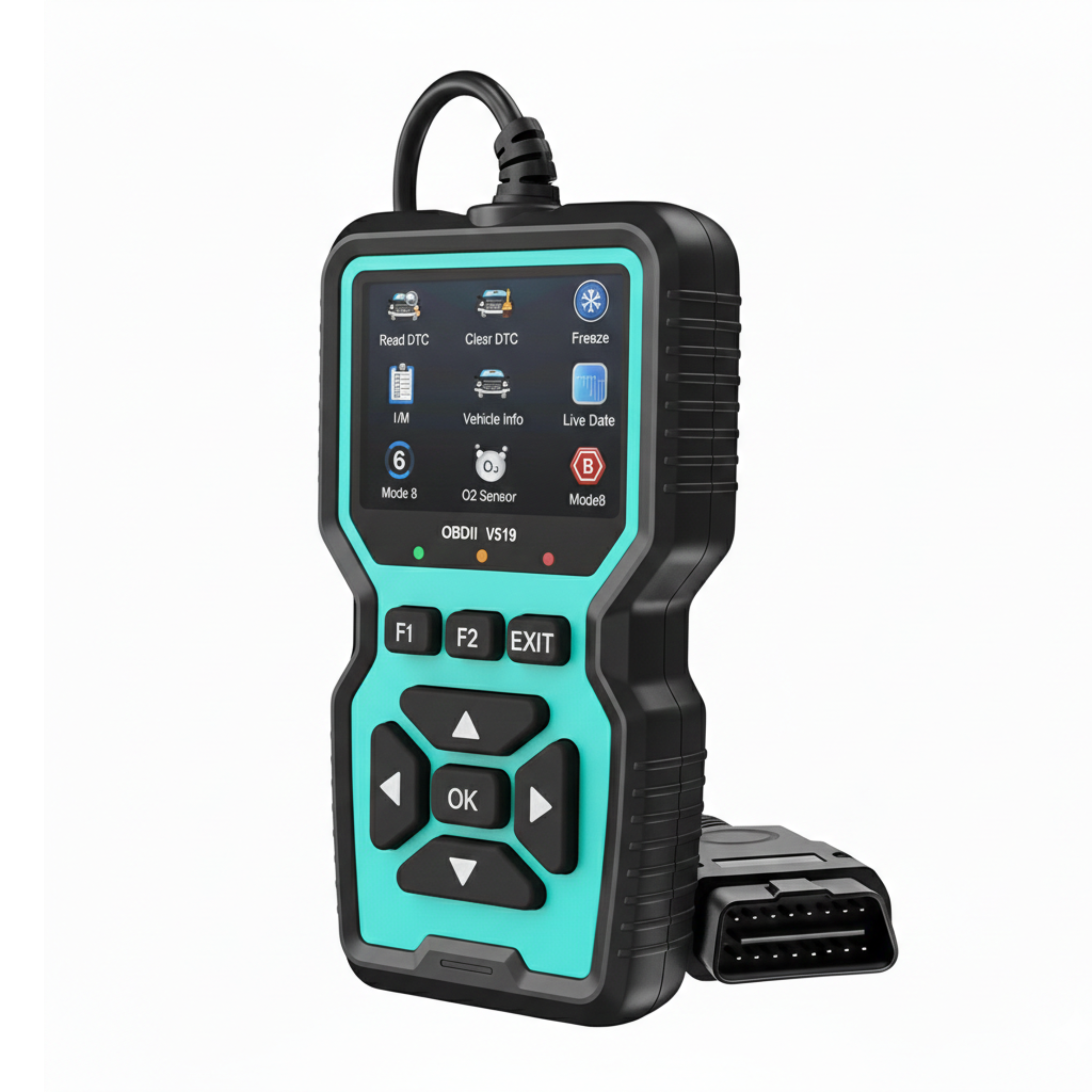OBD2 Code Reader Scanner with Reset, Mode 6/8, I/M Readiness