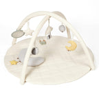 Organic Cotton Cozy Baby Playmat with Mirror, Tummy Pillow and 6 Toys