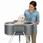 Pet Bath Tub and Elevated Foldable Wash Station for Indoor/Outdoor