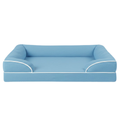 Pet Bed with Memory Foam, Bolstered Sides, and Removable Cover