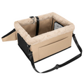 Pet Car Booster Seat with Metal Frame 20 lb with Storage Pockets