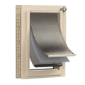 Pet Door with Telescoping Tunnel and Magnetic Flaps for Dogs and Cats
