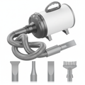 Pet Grooming Blow Dryer with Adjustable Airflow and Four Nozzles