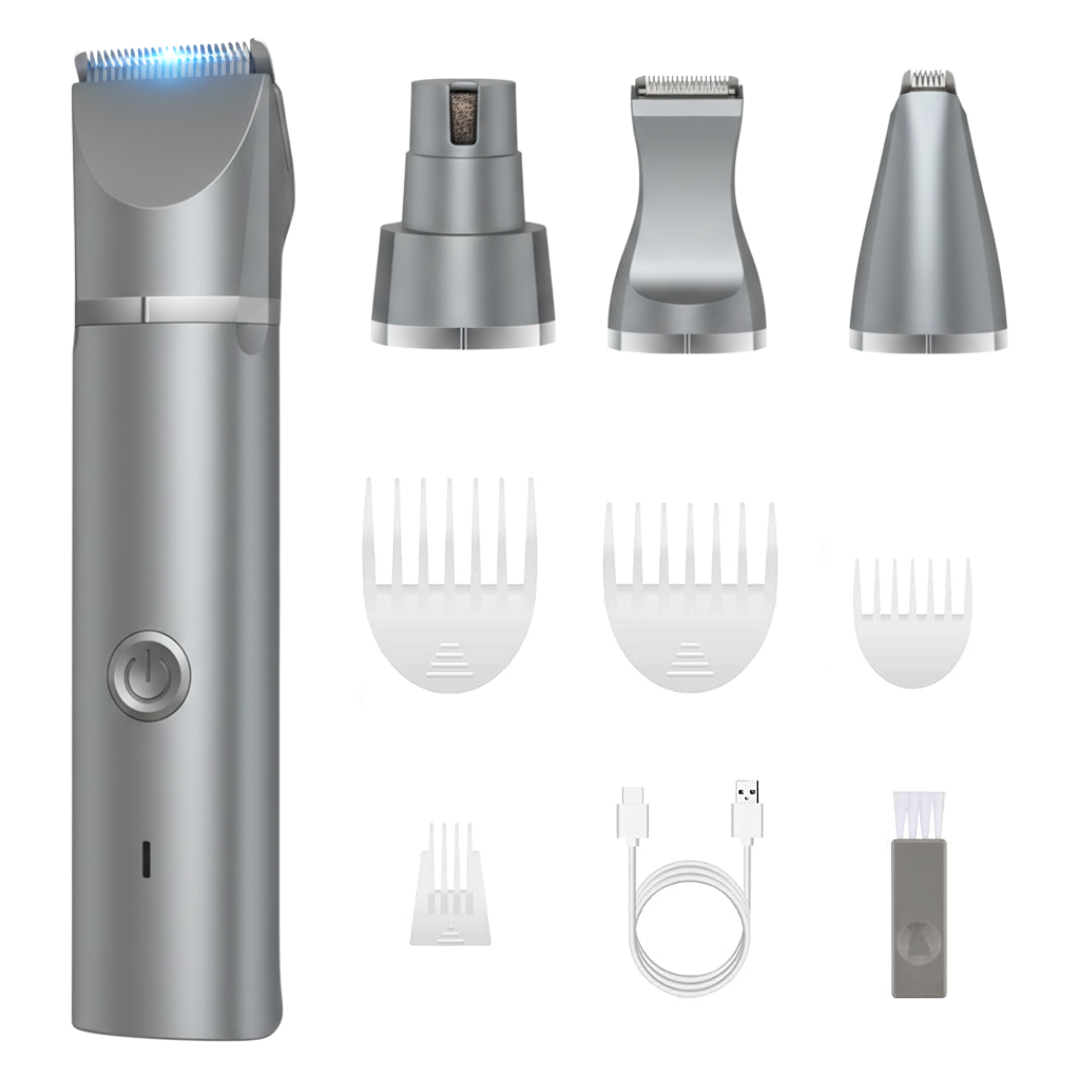 Pet Grooming Clippers Kit With Multihead Attachments, Guide Combs