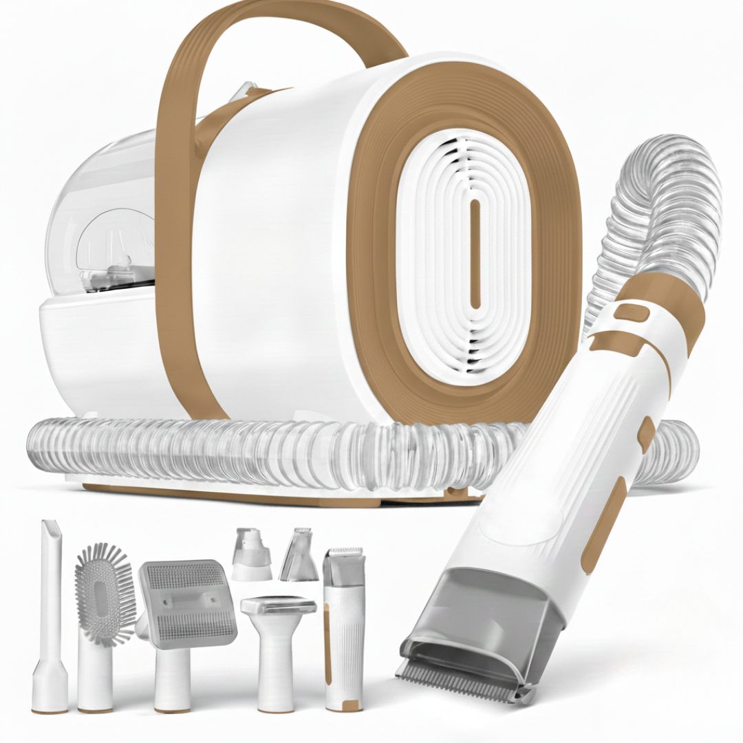 Pet Grooming Vacuum Set with Clippers, Nail Grinder, and Hair Tools