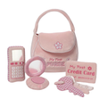 Plush Baby Purse Playset with Keys, Phone, Mirror & Crinkle Toys, 5-Piece