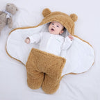 Plush Wrap Colored Blanket with Cotton Lining for Babies Ages 0–2