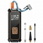 Portable 12V Tire Inflator with Digital Gauge and Dual Power Supply