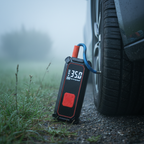 Portable 12V Tire Inflator with Digital Gauge and Dual Power Supply
