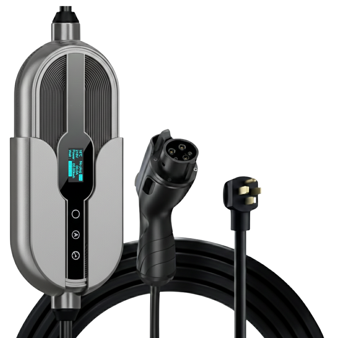Portable 32A Level 2 EV Charger 240V NEMA 14-50 J1772 25ft Cable