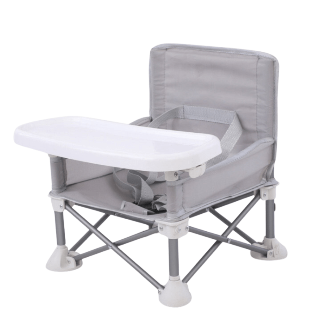 Portable Booster High Chair – Foldable Aluminum Seat with Tray & Travel Bag