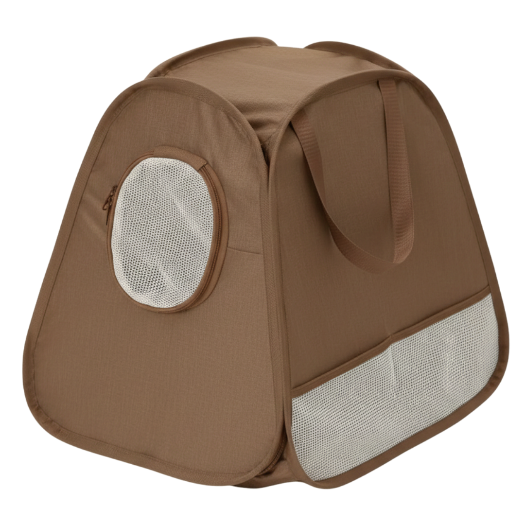 Portable Cat Litter Box Carrier with Fold Out Potty Area Design