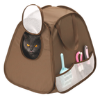Portable Cat Litter Box Carrier with Fold Out Potty Area Design