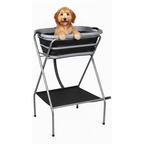 Portable Dog Bath Tub with Collapsible Frame and Draining Hose System