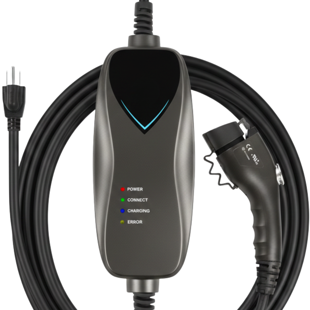 Portable EV Charger Level 1 120V 15A J1772 NEMA 5-15 16 ft Cable