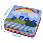Quiet Book for Toddlers – 3D Felt Sensory Pages with Velcro Activities